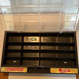 Vintage 1981 Hotwheels Showcase wall mounted car display